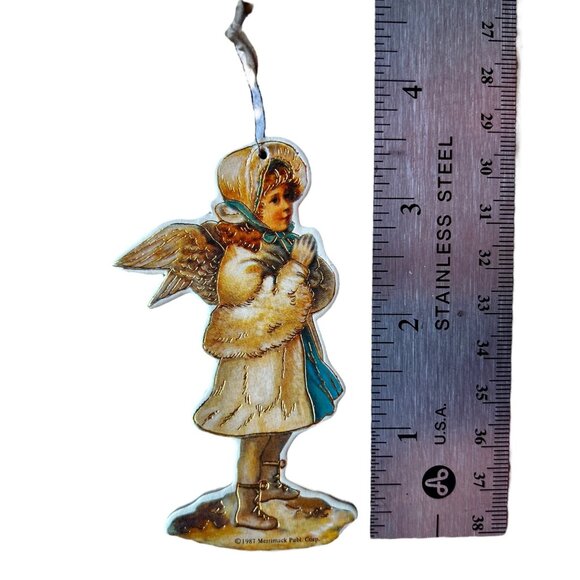Set Of 4 Vintage Merrimack Publishing Co. Angel Ornaments 1981 - Picture 6 of 6